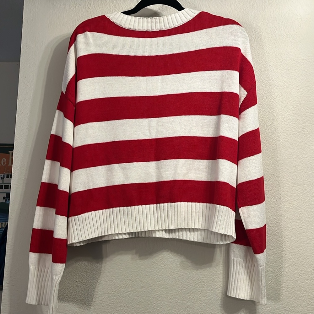 Express Crop striped sweater with pockets - Picture 4 of 5